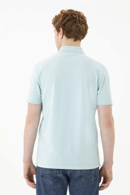 Мужская базовая футболка цвета водного зеленого цвета - U.s. polo assn фото 5