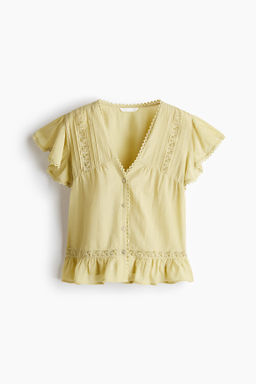 Blusa con inserciones de encaje - H&m фото 3