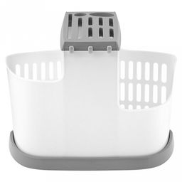 Подставка для столовых приборов пластмассовая 19х25х14,5см, смоки (Россия)