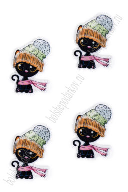 Кабошон-вырубка Котёнок черный 2,5*3,7 см (10 шт) SF-5787 - Больше подарков фото 2