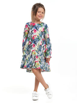 Платье нарядное хлопковое UD 7969 цветы Протея