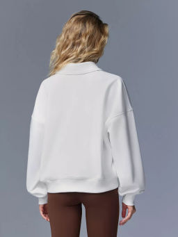 Свитшот-поло объемного силуэта - NEVERLATE фото 2