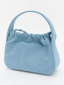 Женская сумка с ручками из денима MAISON DAVID LOLA Артикул 4354473, голубой  фото 5