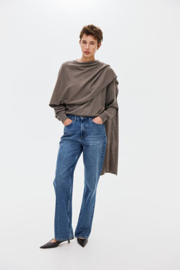 Jersey en mezcla de cachemira con fular decorativo - H&m фото 3