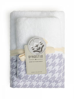 Набор махровых полотенец 2шт 35x70, 50x90 белый махровая ткань