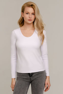 Арт. 12802/4 Лонгслив облегающий 44-50 (4 шт) Цвет:белый