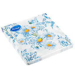 Салфетки бумажные 33х33см Лилия, 2-х слойные, 20 штук в упаковке, Прелесть (Россия) - Bouquet фото 2