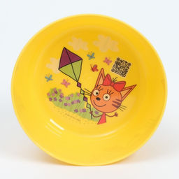 Цена за 2 шт. Тарелка детская Три Кота, 430 мл
