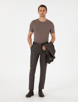 Kahverengi Slim Fit Kuma_ Pantolon