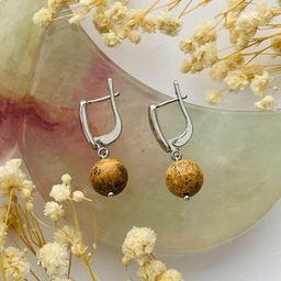 Серьги из песочной Яшмы