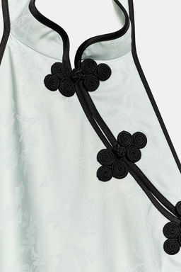 VESTIDO MIDI JACQUARD ALAMARES / Verde agua - Zara фото 7