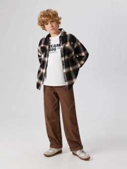 ACOOLA / Брюки (утепленные) детские для мальчиков Galan коричневый фото 3