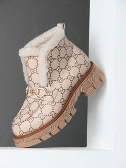 Ботинки EDART 307. PODYUM141 br. бежевый гучи коричневый/шерсть - Ed'art фото 17