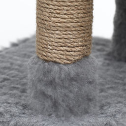 Домик-когтеточка 2-х ур. квадратный с 2-мя квадратными полками, 53×35×65 см, серый