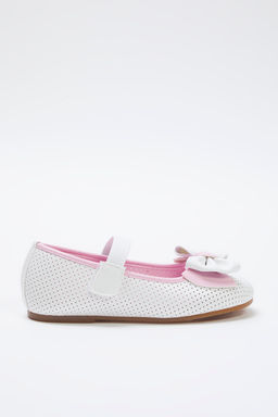 Trendyol Shoes Beyaz-Pembe Fiyonk Detayl? Mary Jane Kucuk K?z Cocuk Kids Babet TAKSS25BE00035 - Trendyolmilla фото 4