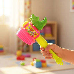 Молоток - стучалка "Крокодильчик" 25 см., в сетке