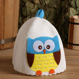 Шапка для бани с детской аппликацией Гарри войлок