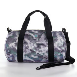 Сумка детская спортивная для девочки с блёстками, серая