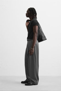 BELTED PLEATED TROUSERS - Zara фото 4