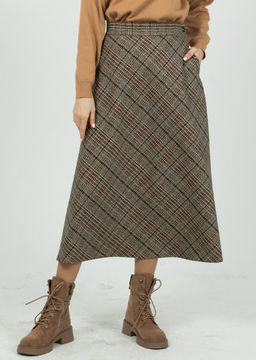 юбка А-силуэта в составе шерсть