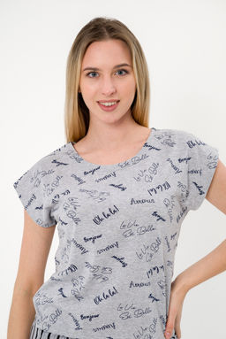 Пижама подростковая из футболки из кулирки и шорт из визкозы Бонжур - Амадэль фото 11