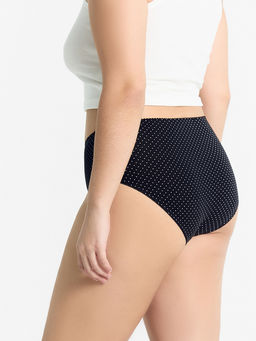 Цена за 2 штуки! Трусы женские макси черные в белый горошек - Mark formelle фото 5