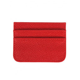 Обложка пропуск/карточка/проездной Croco-вк-210 натуральная кожа красный флотер (113) 264334  фото 2