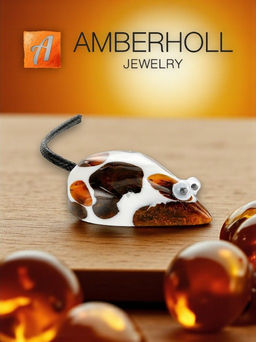 Очаровательная кошельковая мышка из янтарной мозаики Далматин