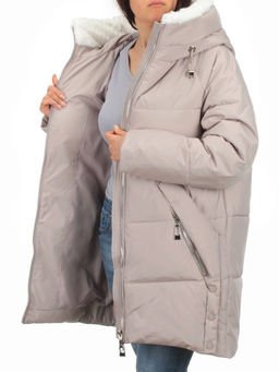 Y23-868 BEIGE Куртка зимняя женская (тинсулейт) - Фабричный китай фото 7