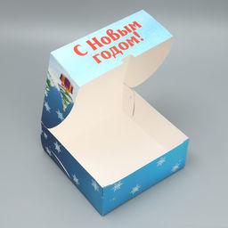 Коробка подарочная новогодняя складная «С Новым годом!», 25×25×10 см