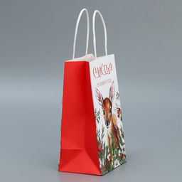 Пакет подарочный крафтовый Счастья, 12 21 9 см - Дарите счастье фото 2