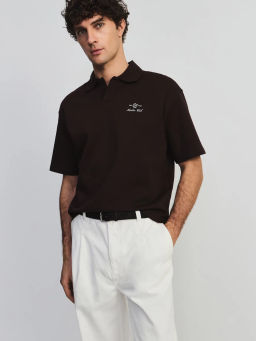 Футболка поло с вышивкой на груди ZR2605043410-27 / Zarina