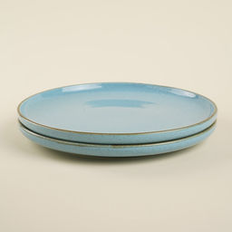 Тарелки SL Home Аззура, d=25.5 см, набор 2 шт., фарфор, бирюзовые