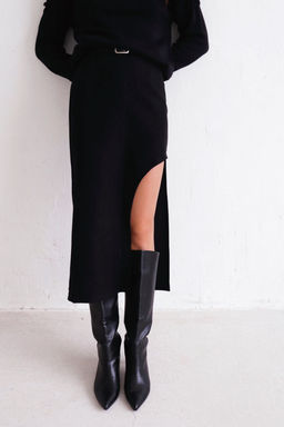 Martichelli Юбка с вырезом чёрная  фото 15