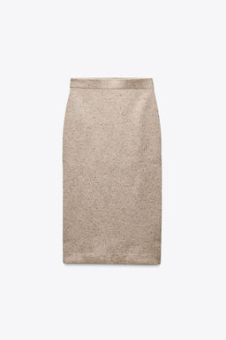100% WOOL MIDI SKIRT - Zara фото 7