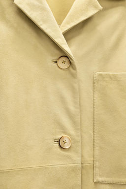 LIMITED EDITION SUEDE LEATHER POCKET SHIRT - Zara фото 24