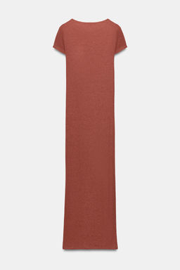 VESTIDO LARGO MANGA CORTA / Naranja - Zara фото 8