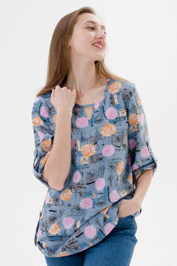 Туника женская из кулирки Полина астра - Амадэль фото 3