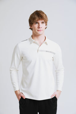 Лонгслив half-zip Белый