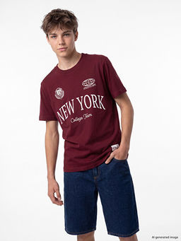 New York Bask?l? Erkek ?ocuk Ti??rt