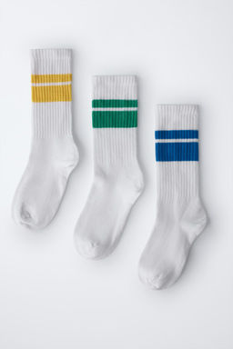 PACK OF THREE STRIPED SOCKS - Zara фото 3