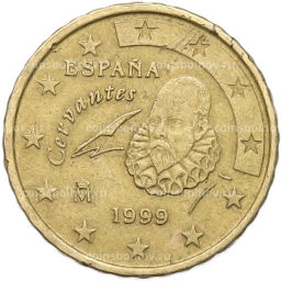 Монета 10 евроцентов 1999 года Испания