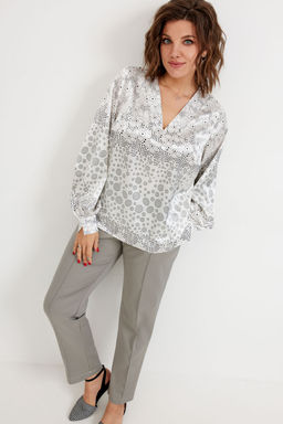 Блуза BegiModa 4142 Круги на белом