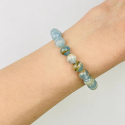 Браслет из голубого карибского Кальцита