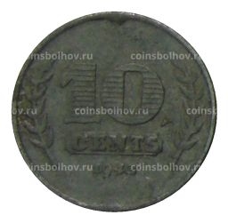 10 центов 1942 года Нидерланды