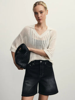 Джинсовые шорты А-силуэта / Zarina