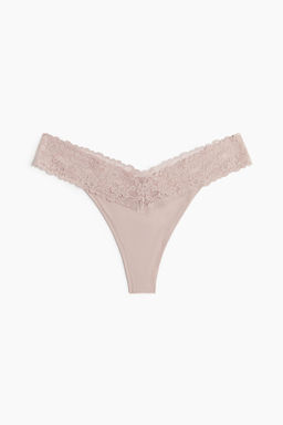Pack de 3 bragas thong de microfibra y encaje - H&m фото 8