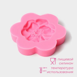 Молд Доляна Фиалка, силикон, 6?6?1.2 см, розовый фото 2