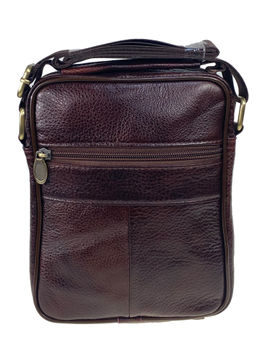 Сумка мужская из натуральной кожи, цвет коричневый - Greta фото 2