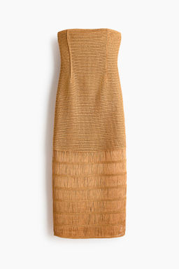 Vestido bandeau efecto crochet